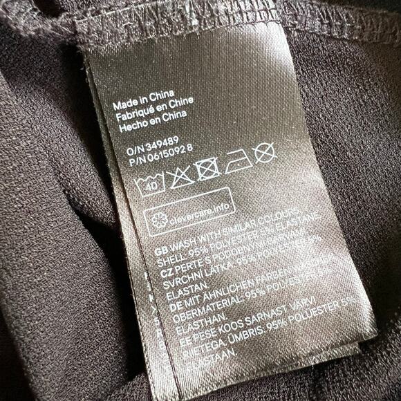 H&M Womens Blouse Top Shirt Pullover Balloon Sleeve Stretch Relaxed Fit Black M - Picture 8 of 12